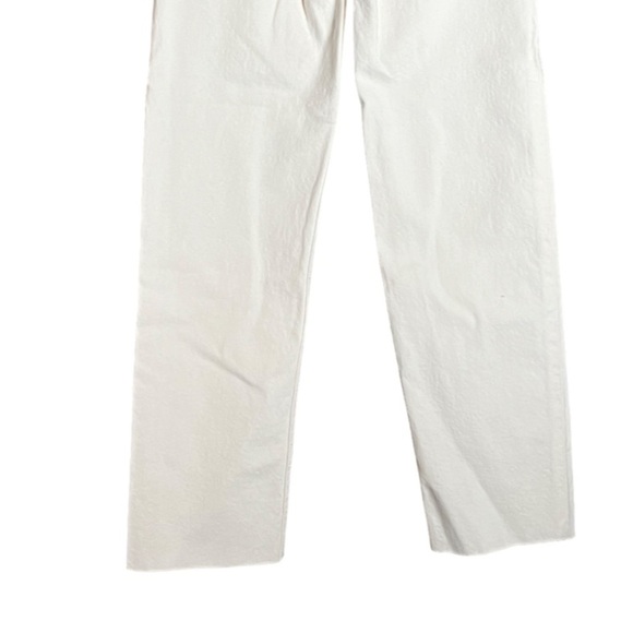 NWT RE/DONE High Rise Stove Pipe Jeans Comfort Stretch Raw Hem Ecru 23 - Picture 9 of 16